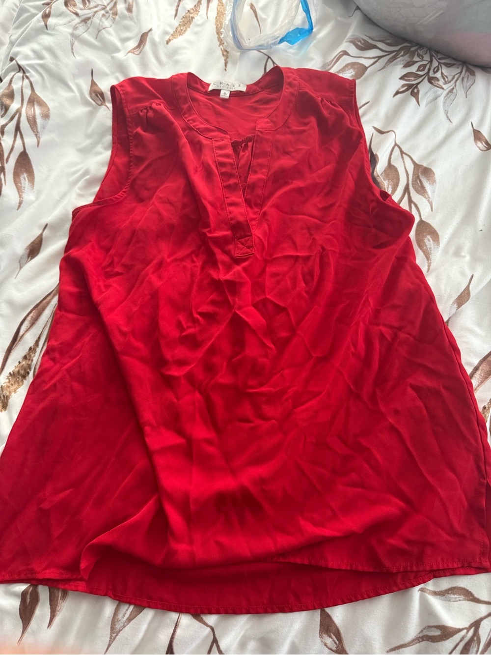 Chaus Red Sleeveless V-Neck Camisole